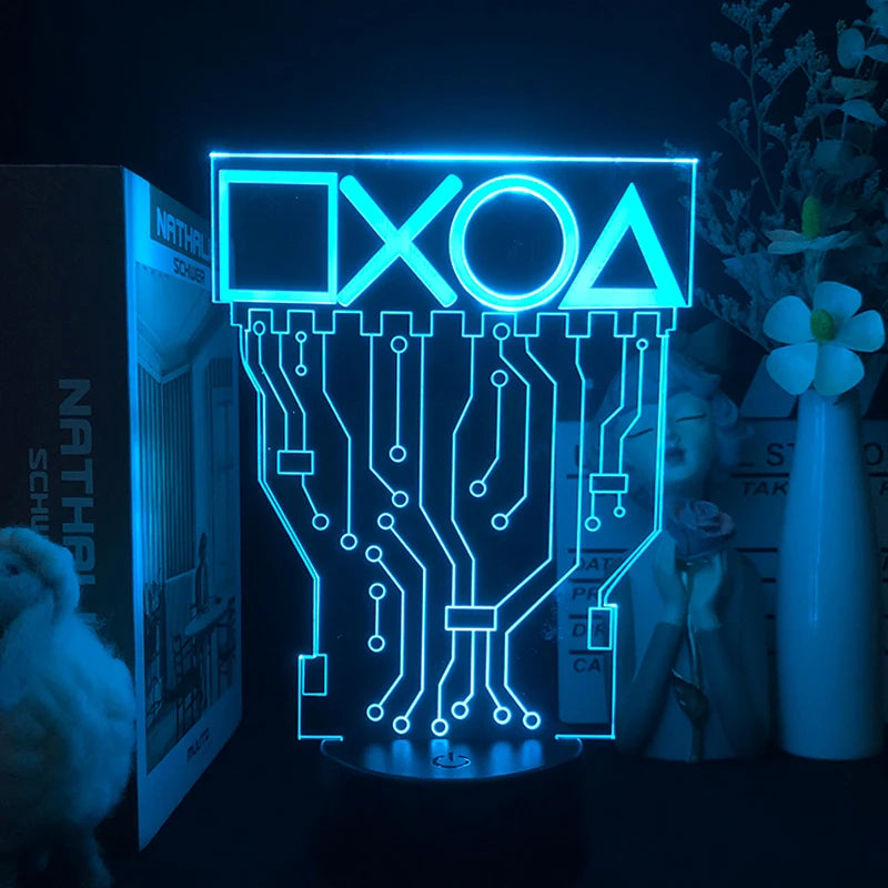 مصباح LED RGB لغرفة الألعاب | إضاءة نيون ليلية Game Over