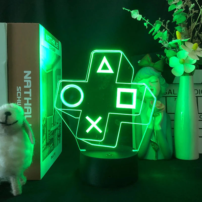 مصباح LED RGB لغرفة الألعاب | إضاءة نيون ليلية Game Over