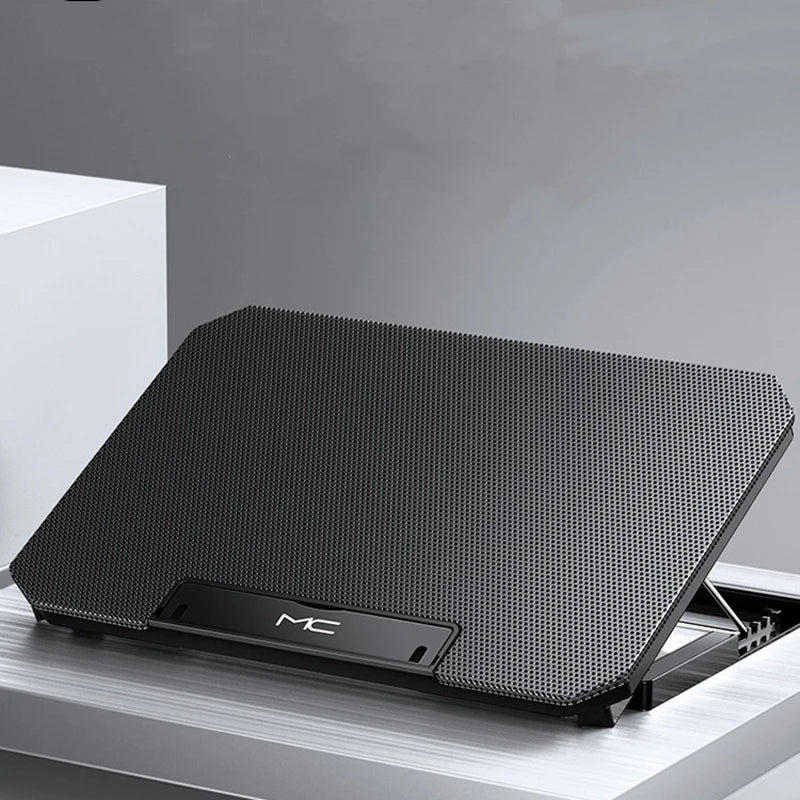 Gaming Laptop Cooling Pad | Adjustable Silent Notebook Cooler Stand | Dual USB Cooling Fan For 12-16 Inch Laptops