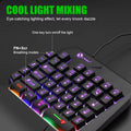 لوحة مفاتيح الألعاب أحادية اليد RGB من تيوسير │ لوحة مفاتيح سلكية صغيرة بمنفذ USB