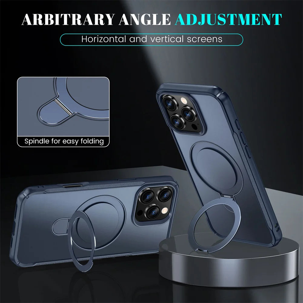 MagSafe Magnetic Stand Phone Case | Foldable Wireless Charging Cover