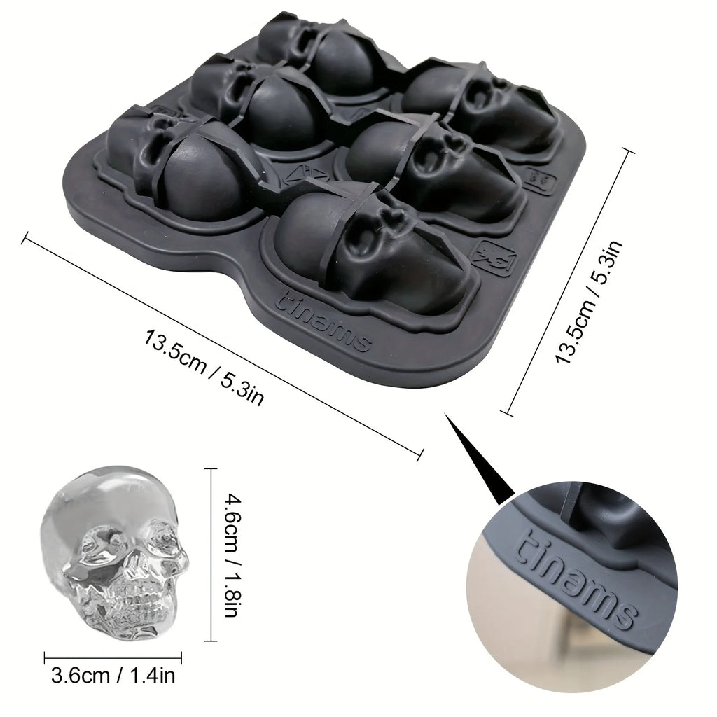 Skull Ice Ball Mold | 3D Silicone Horror Ice Tray