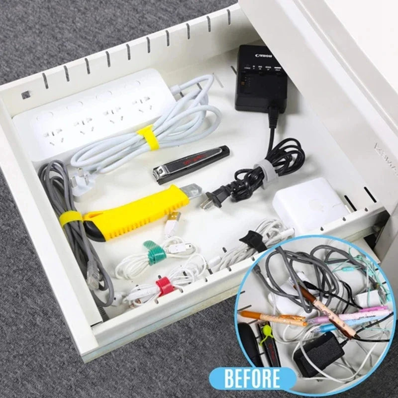 🔥 Smart Cable Organizer Strap – Clean Desk & Tangle-Free Setup