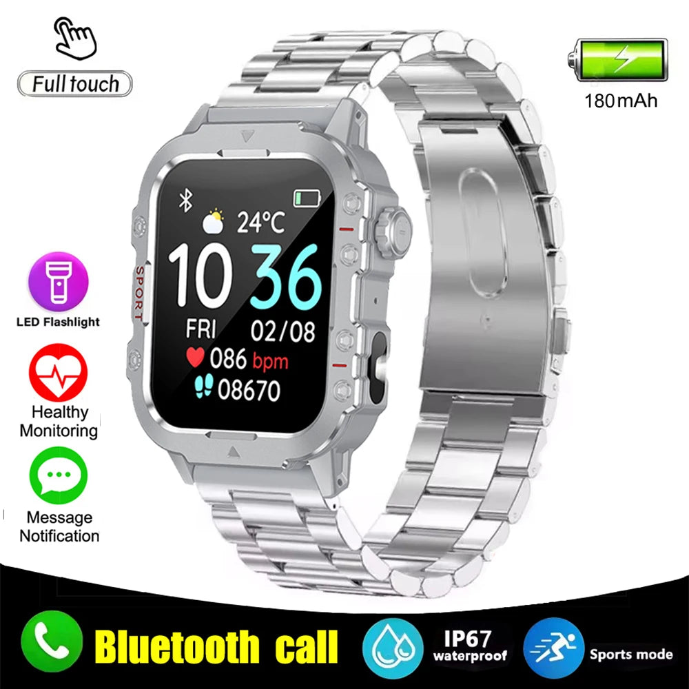 2026 Military Smart Watch for Men ｜ Outdoor Fitness Bluetooth Call Smartwatch ⌚