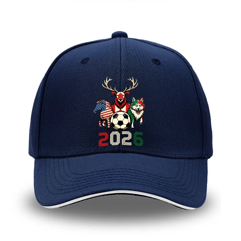 2026 World Cup Soccer Fan Cap – USA CAN MEX Edition