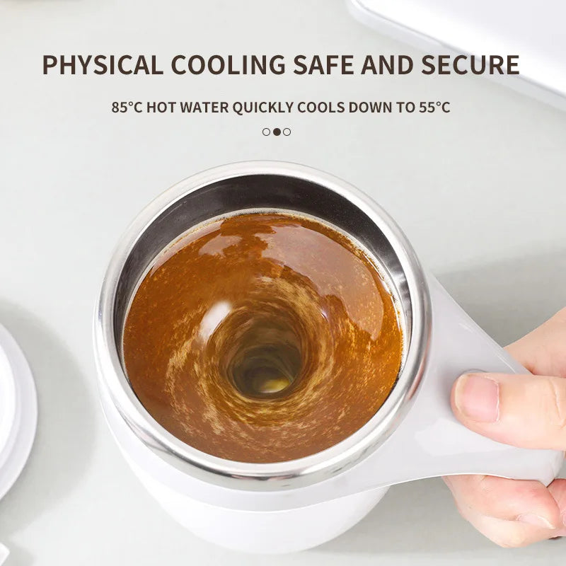 Self-Mixing Smart Mug – Rechargeable Electric Coffee & Protein Cup ☕⚡
