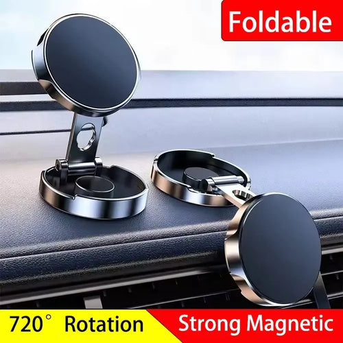 720° Magnetic Car Phone Holder │ Foldable Universal Dashboard Mount │ Strong Magnetic Stand