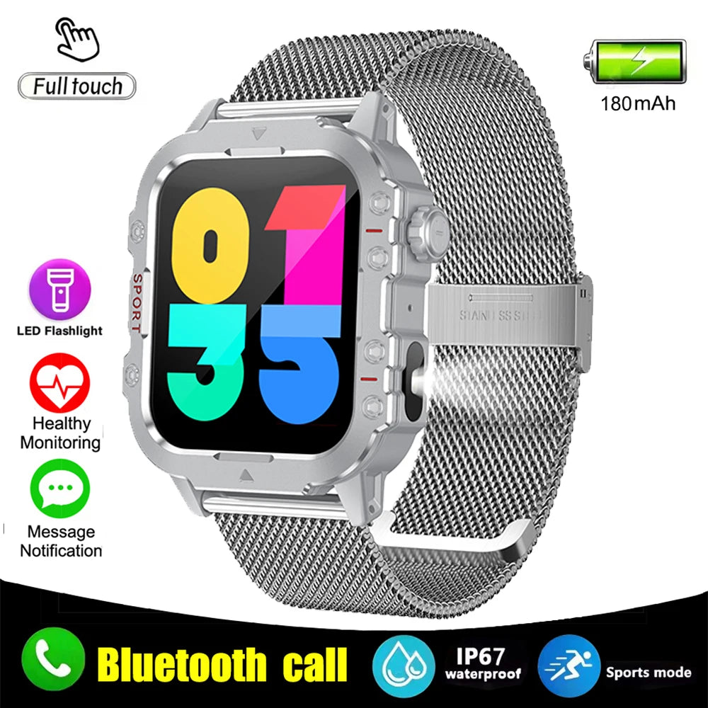 2026 Military Smart Watch for Men ｜ Outdoor Fitness Bluetooth Call Smartwatch ⌚