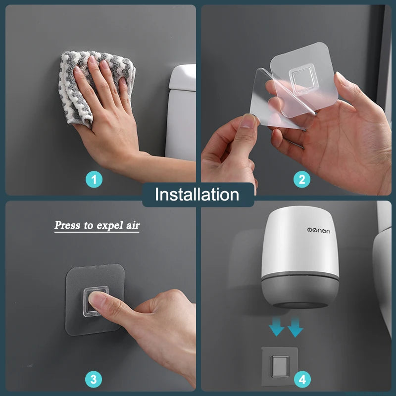 Silicone Toilet Brush Set │ Quick Dry Bathroom Cleaner │ Modern Wall Mounted Brush