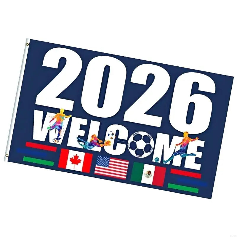 لافتة علم كأس العالم 2026 – ديكور حفلات كرة القدم بأمريكا الشمالية