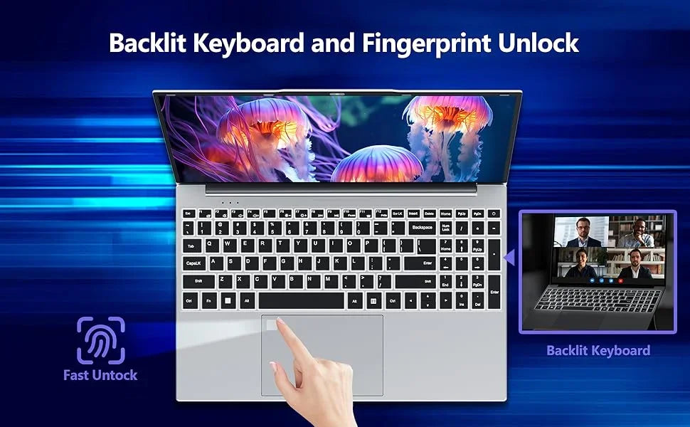 كمبيوتر محمول مقاس 15.6 بوصة بنظام Windows 11 Pro | معالج Intel Core i9-9900 | ذاكرة وصول عشوائي (RAM) سعة 16 جيجابايت وقرص صلب SSD بسعة 1 تيرابايت | كمبيوتر محمول للألعاب والأعمال