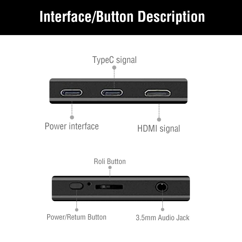 شاشة لمس محمولة بحجم 14 بوصة | 1920×1200 IPS HDR10 USB-C HDMI شاشة ألعاب 💻