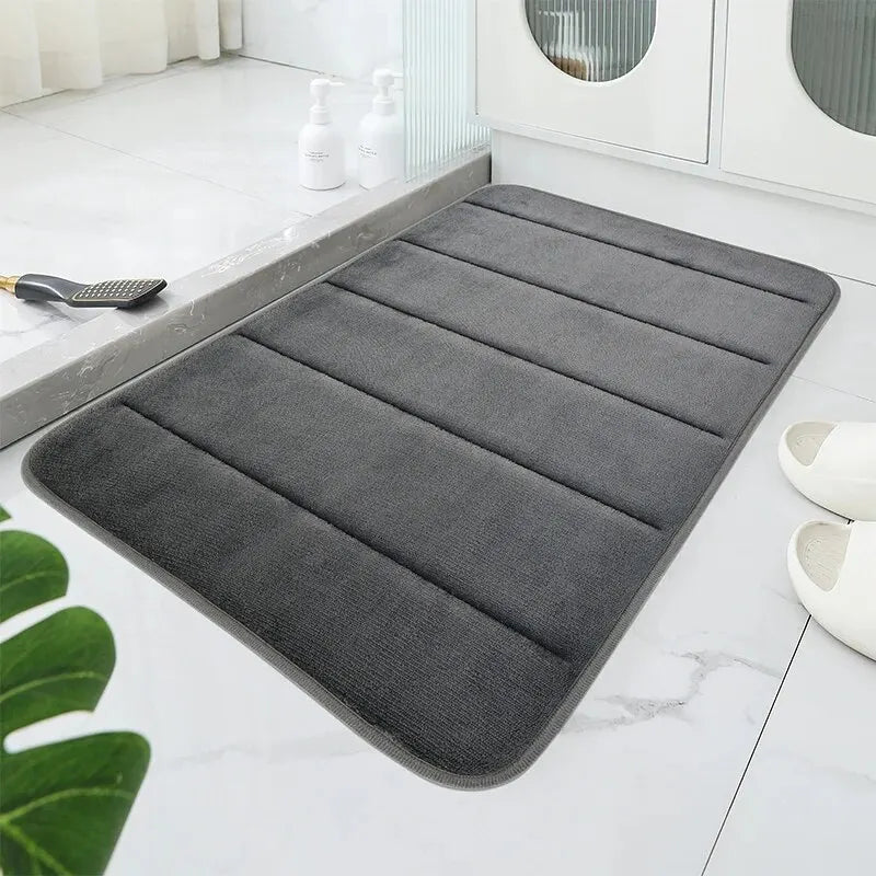 Quick Dry Bathroom Mat │ Soft Anti-Skid Bath Rug │ Modern Absorbent Floor Mat