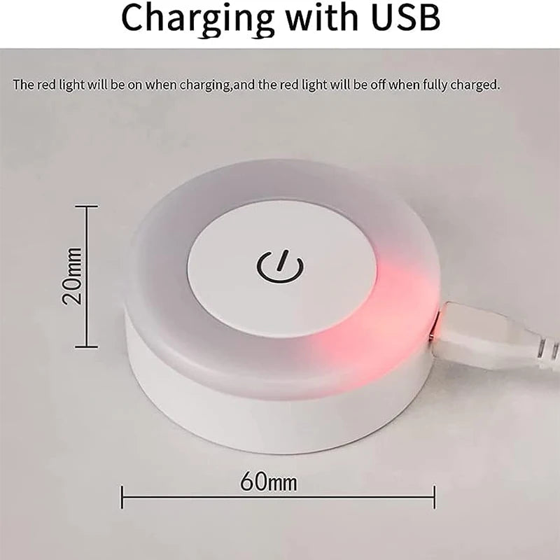 مصباح LED ليلي قابل لإعادة الشحن عبر USB | مصباح محمول لديكور غرفة النوم