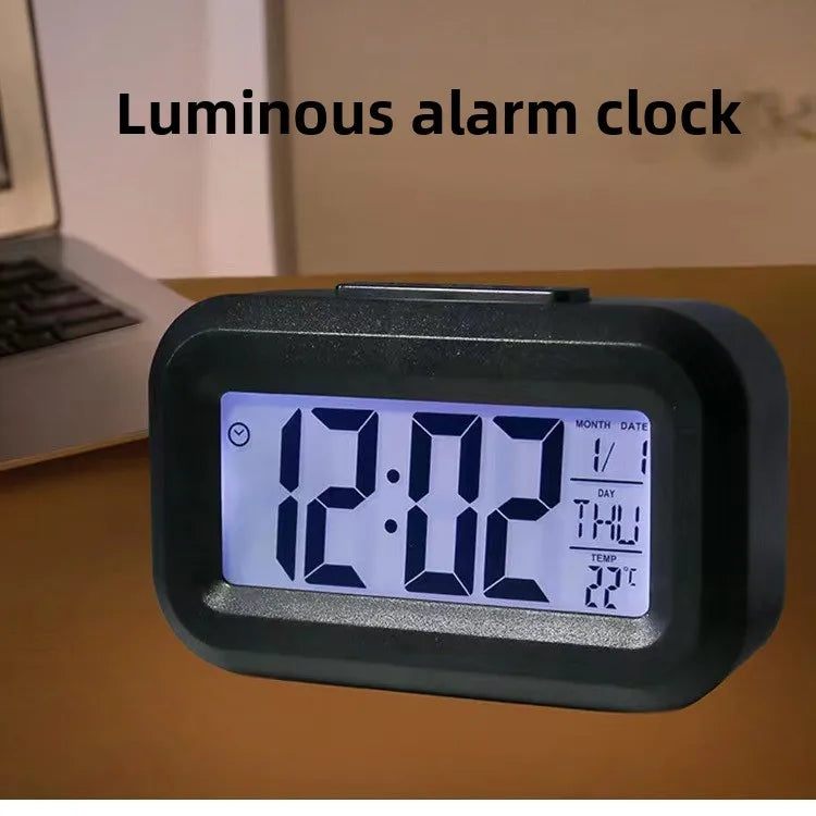 Smart LED Alarm Clock – Modern Digital Desk & Bedroom Display ⏰✨