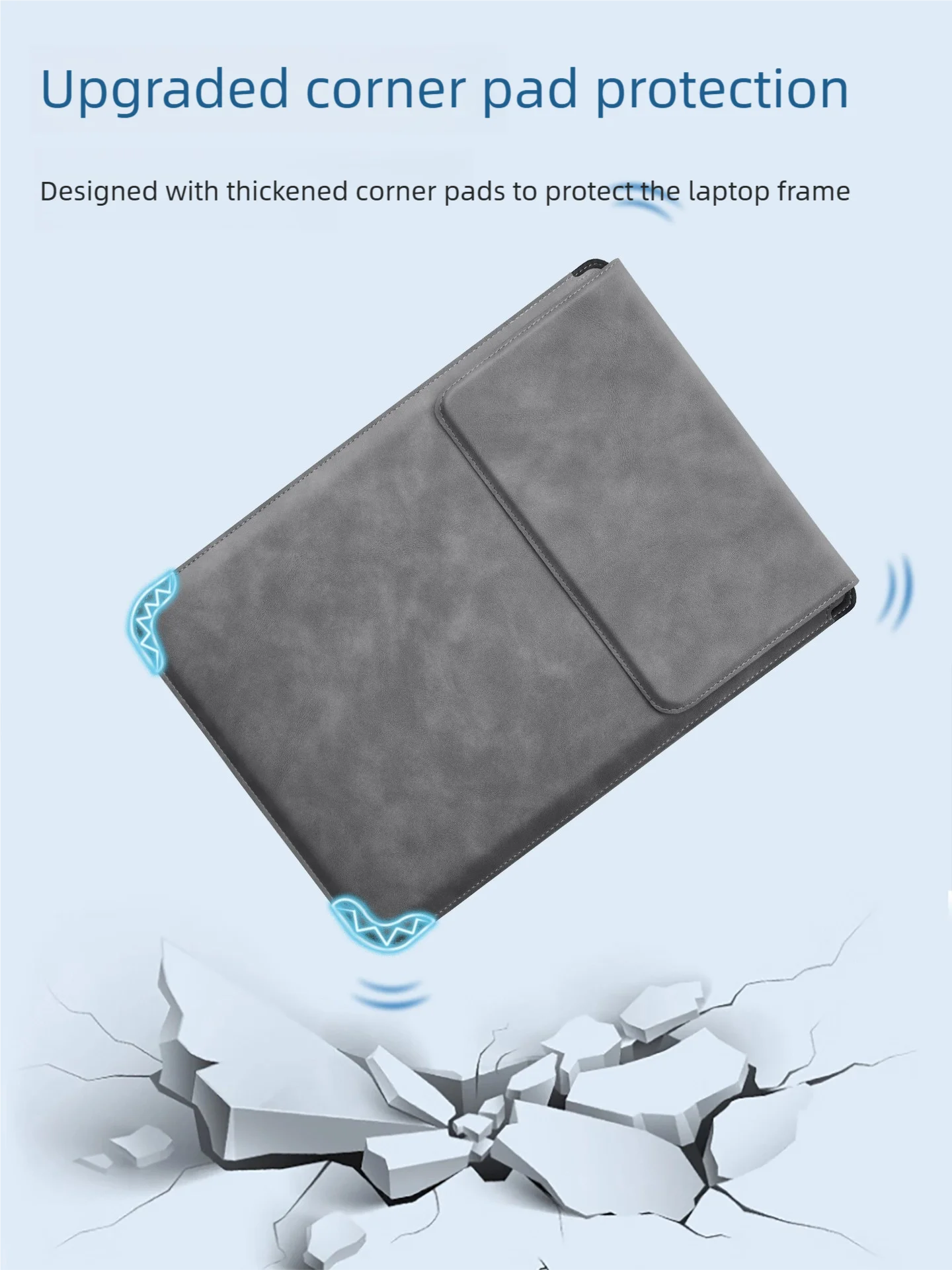 Premium Laptop Sleeve Case with Stand | PU Leather Notebook Bag for MacBook, Huawei, Dell & HP | 13-16 Inch