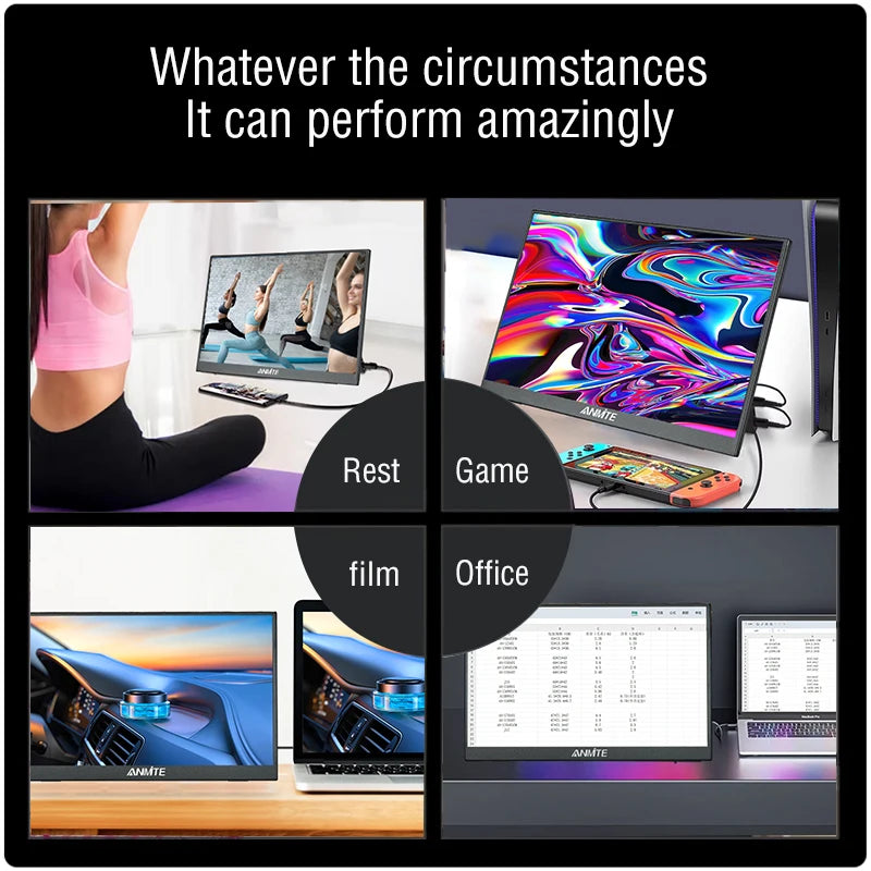 14" Portable Touch Monitor | 1920×1200 IPS HDR10 USB-C HDMI Gaming Display 💻