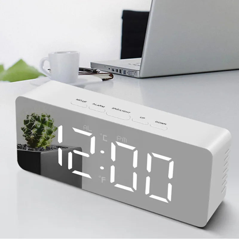 Smart LED Digital Alarm Clock – Sleek Modern Design for Bedroom & Desk ⏰✨