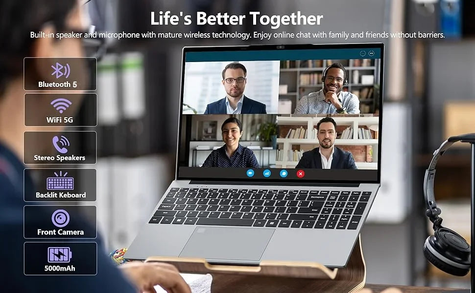 كمبيوتر محمول مقاس 15.6 بوصة بنظام Windows 11 Pro | معالج Intel Core i9-9900 | ذاكرة وصول عشوائي (RAM) سعة 16 جيجابايت وقرص صلب SSD بسعة 1 تيرابايت | كمبيوتر محمول للألعاب والأعمال