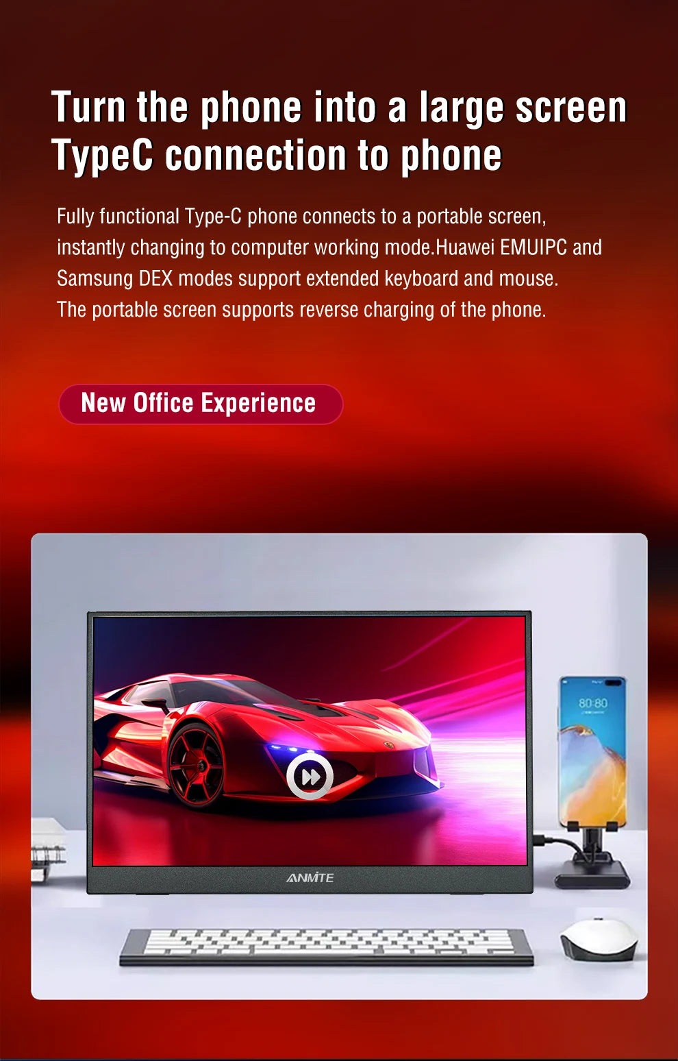 شاشة لمس محمولة بحجم 14 بوصة | 1920×1200 IPS HDR10 USB-C HDMI شاشة ألعاب 💻