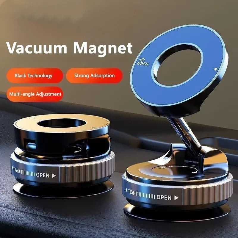 Magnetic Vacuum Phone Holder | 360° Foldable Car Mount