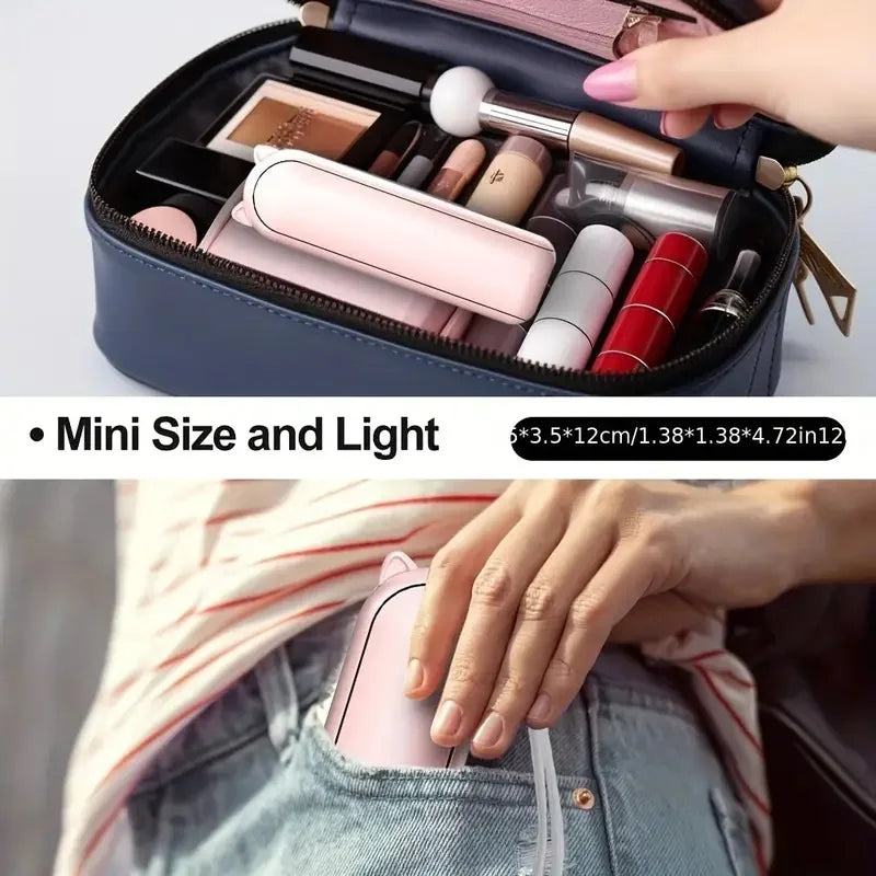 Portable Mini Fan – USB Rechargeable Foldable Cooling Fan 🌬️✨