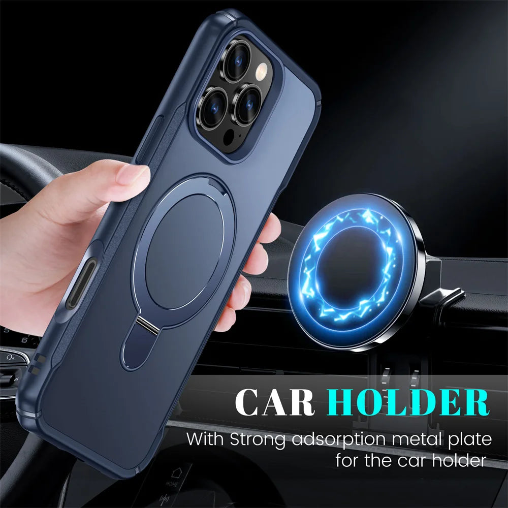 MagSafe Magnetic Stand Phone Case | Foldable Wireless Charging Cover