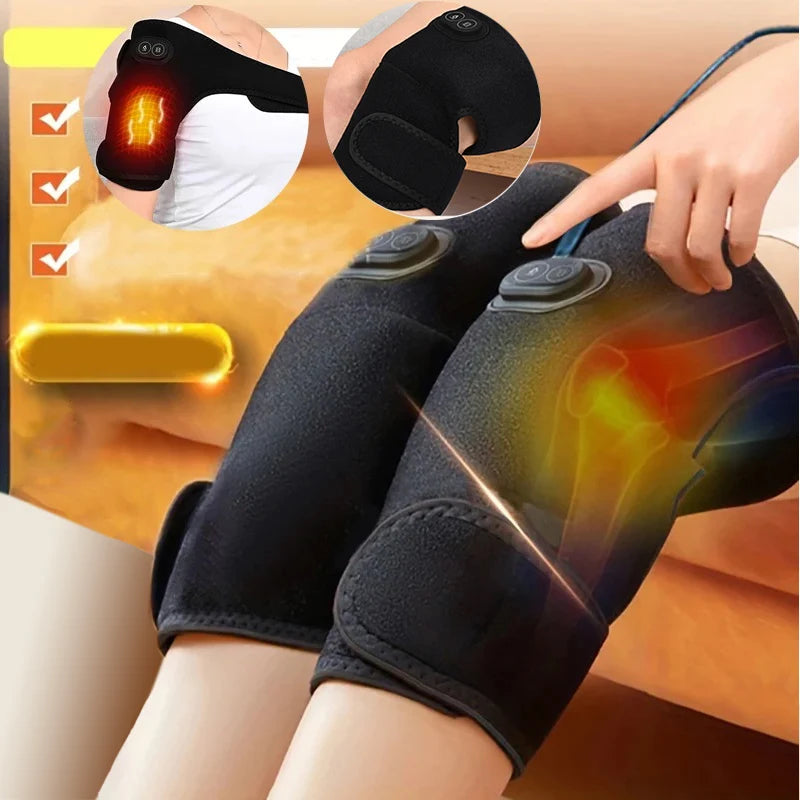 USB Heated Shoulder Brace | Smart Vibration Massage Support