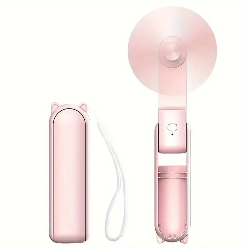 مروحة صغيرة محمولة – مروحة تبريد قابلة للطي قابلة لإعادة الشحن عبر USB 🌬️✨