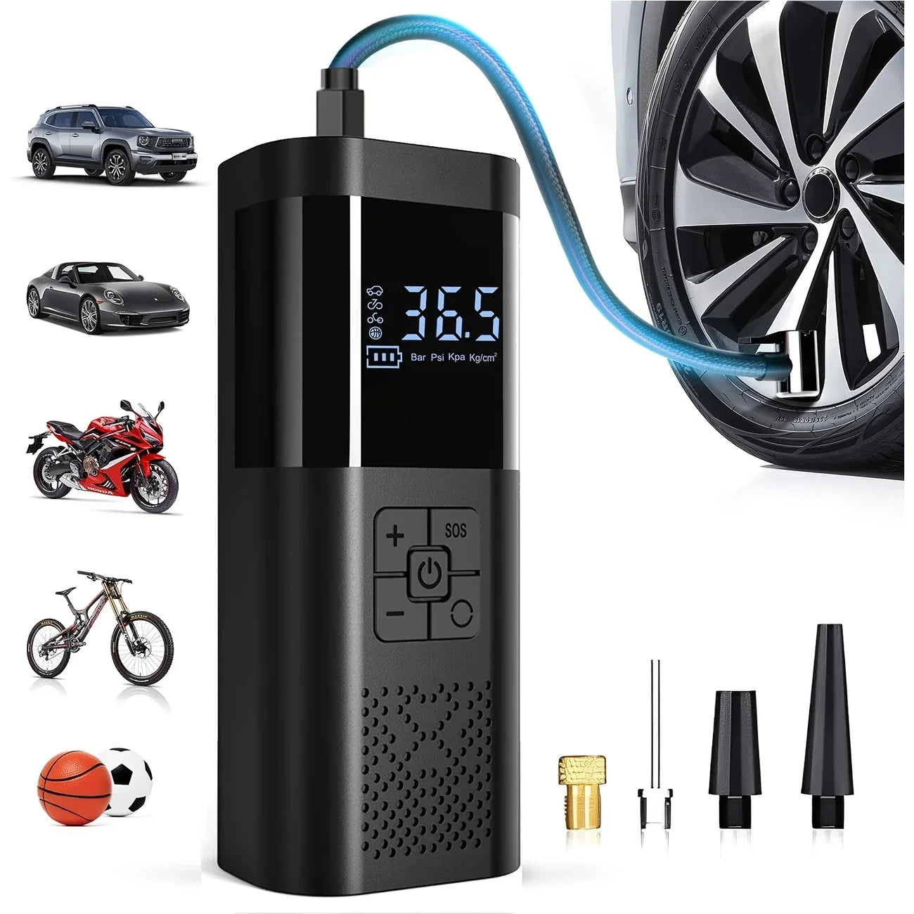 Portable Car Air Compressor | 150PSI Cordless Tire Inflator Pump