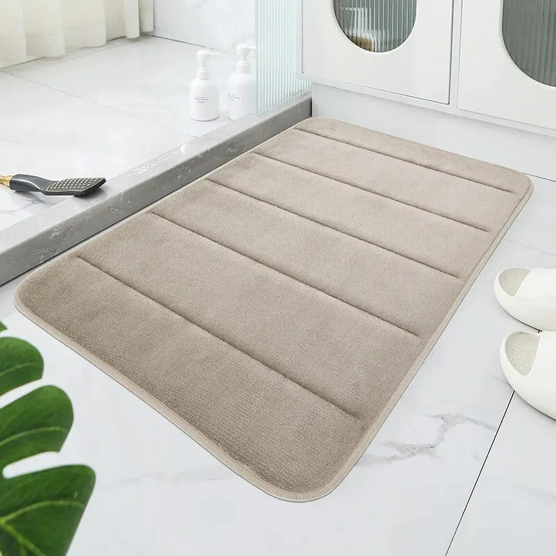 Quick Dry Bathroom Mat │ Soft Anti-Skid Bath Rug │ Modern Absorbent Floor Mat