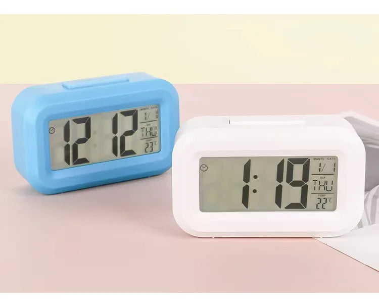 Smart LED Alarm Clock – Modern Digital Desk & Bedroom Display ⏰✨