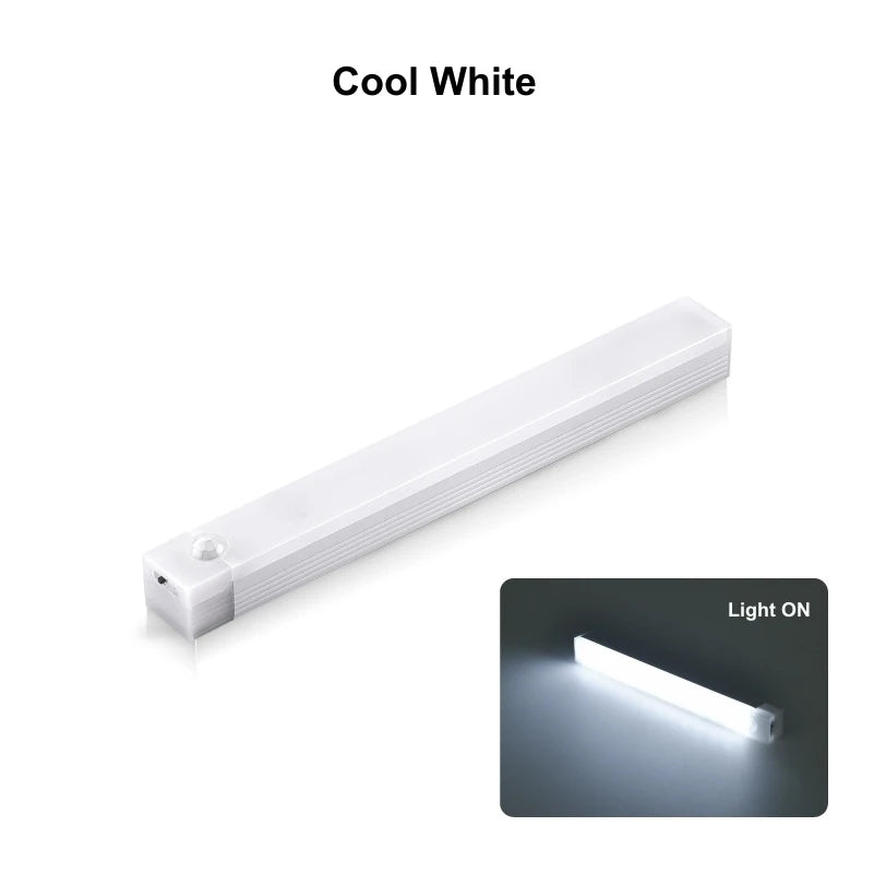 Wireless Motion Sensor LED Night Light – USB Rechargeable Magnetic Cabinet Lamp