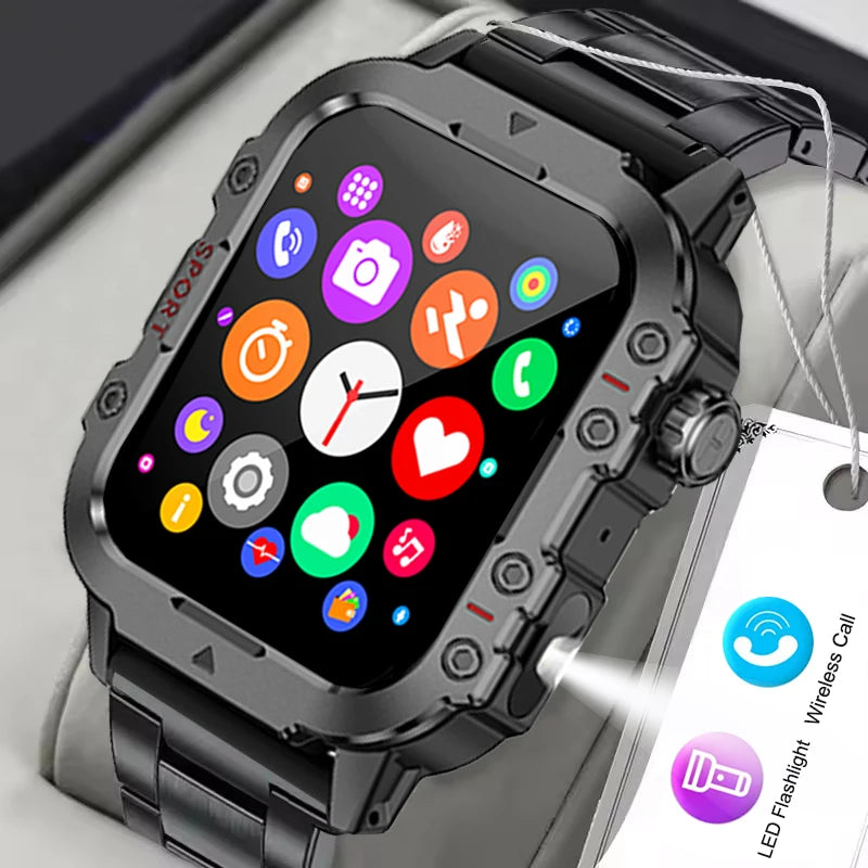 2026 Military Smart Watch for Men ｜ Outdoor Fitness Bluetooth Call Smartwatch ⌚