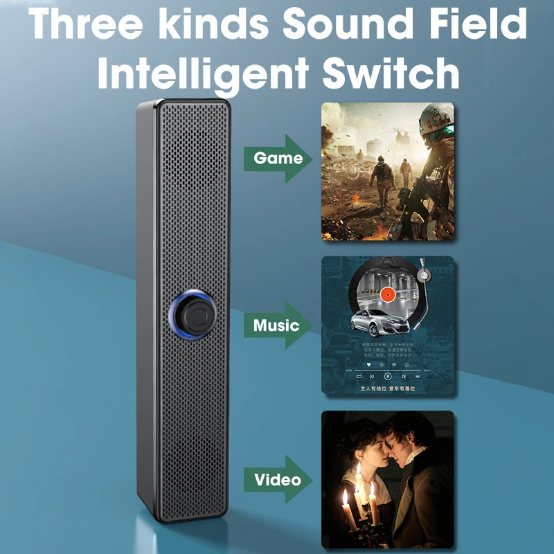 Compact Wireless TV Soundbar – Deep Bass Bluetooth Speaker 🔊
