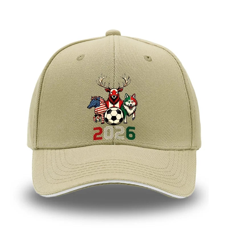 2026 World Cup Soccer Fan Cap – USA CAN MEX Edition
