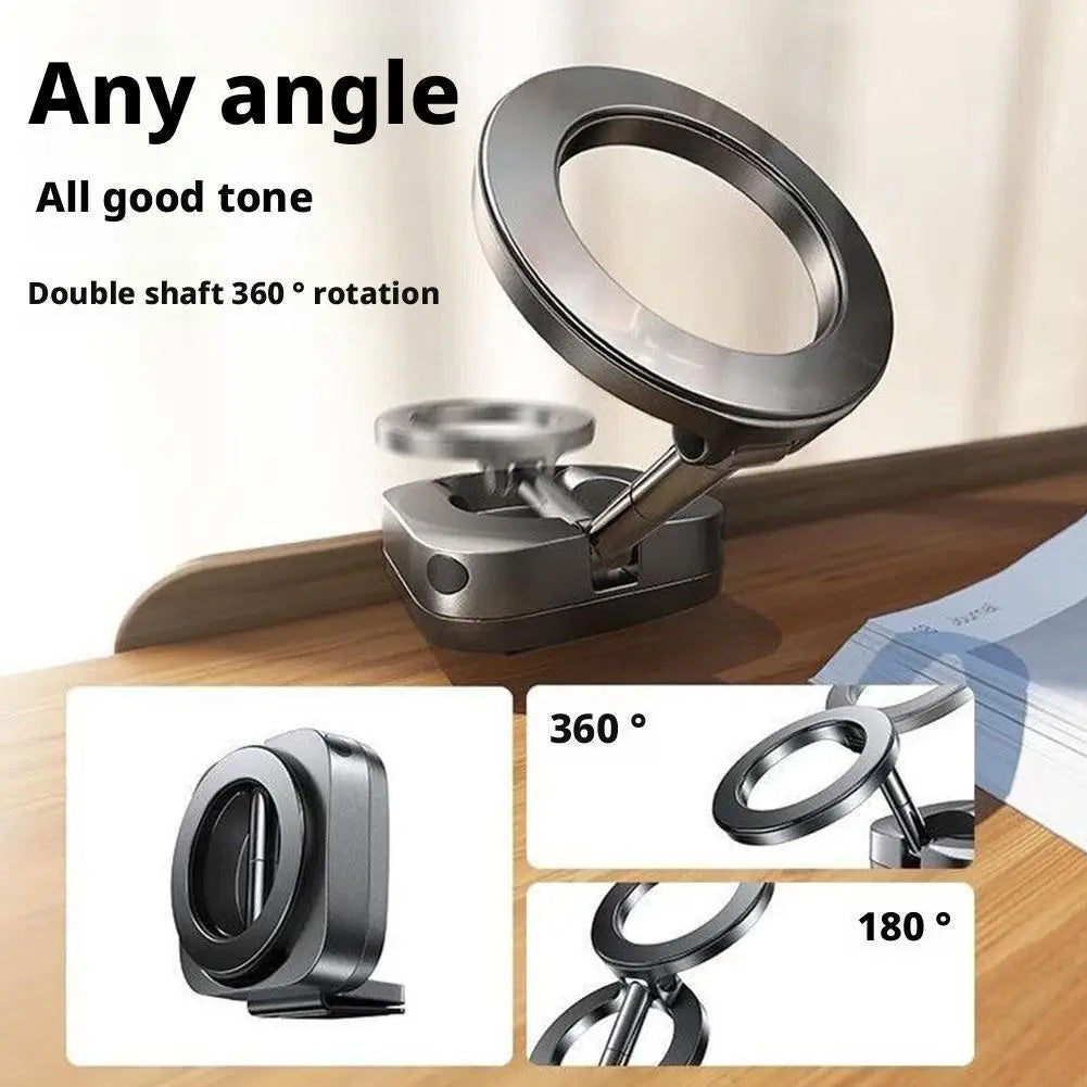 حامل الهاتف المغناطيسي MagSafe │ مسند سفر قابل للطي 360 درجة │ حامل للسيارة والطائرة