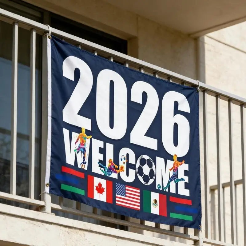 2026 World Cup Flag Banner – North America Football Party Decor