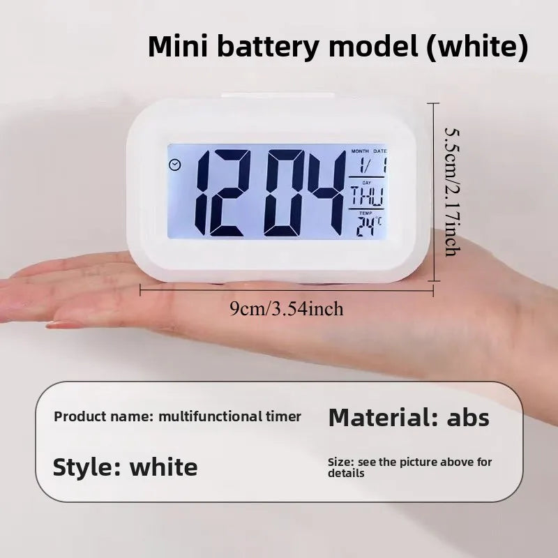 Smart LED Alarm Clock – Modern Digital Desk & Bedroom Display ⏰✨