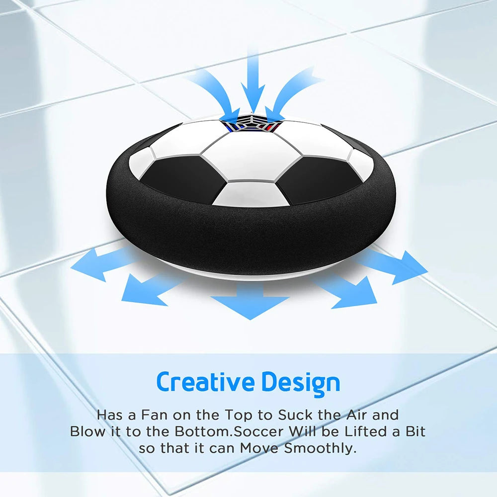 كرة قدم هوفر مع أضواء LED – متعة كرة القدم داخل المنزل ⚽✨