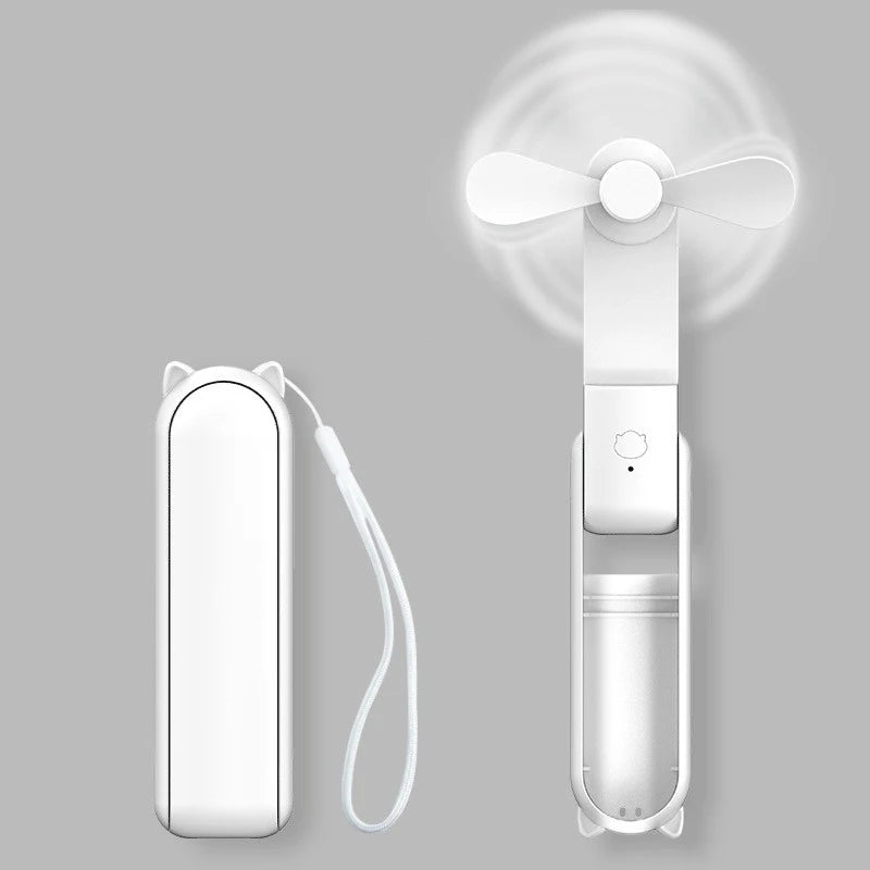 Portable Mini Fan – USB Rechargeable Foldable Cooling Fan 🌬️✨