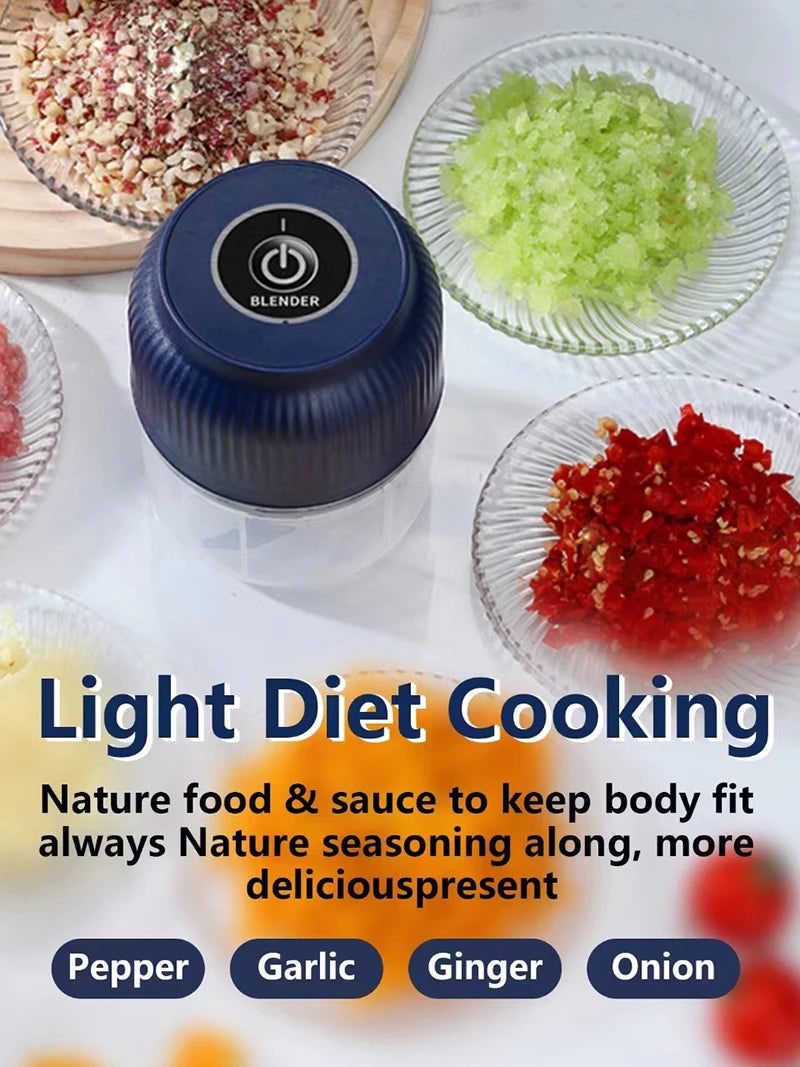 250ml Mini Wireless Garlic Chopper | USB Rechargeable Food Processor