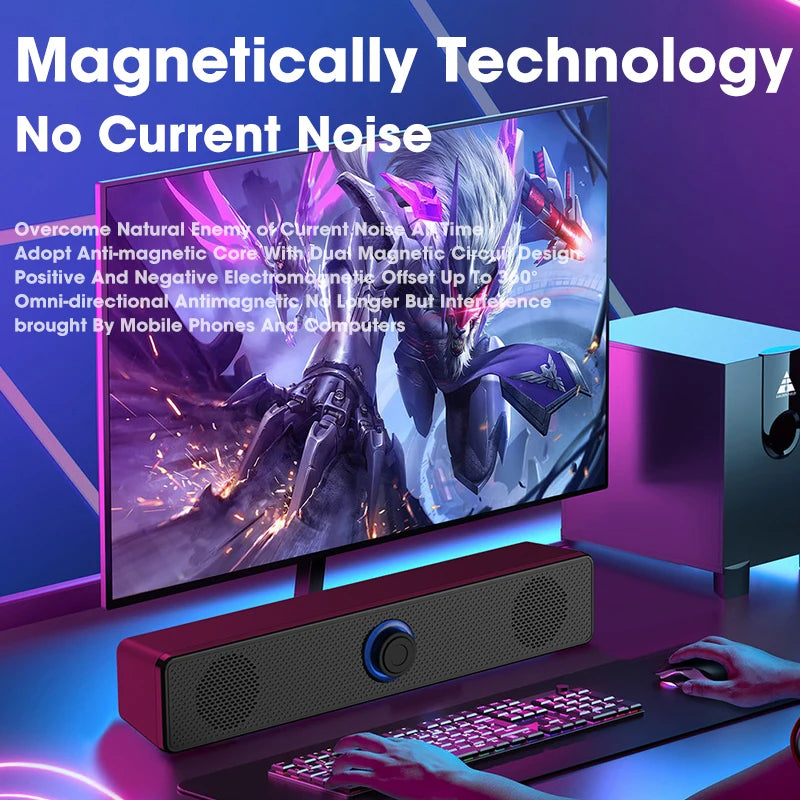 Compact Wireless TV Soundbar – Deep Bass Bluetooth Speaker 🔊