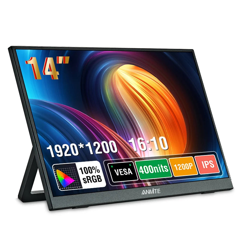 14" Portable Touch Monitor | 1920×1200 IPS HDR10 USB-C HDMI Gaming Display 💻