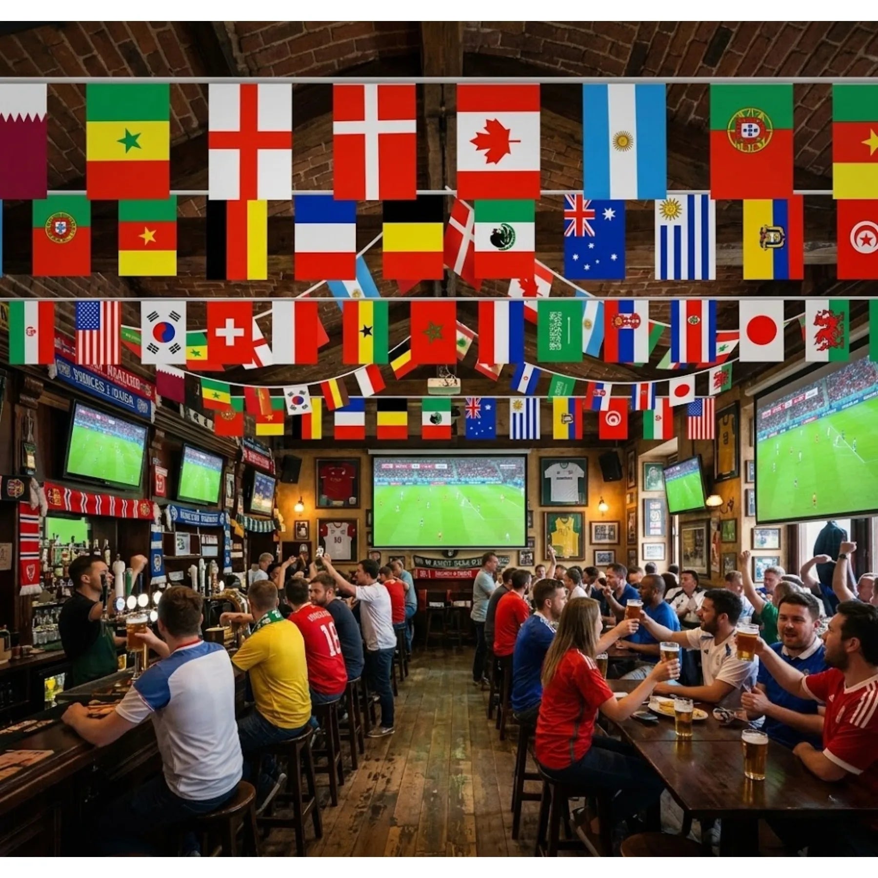 48 Country Football Flag Set – World Cup Party Decoration Pack