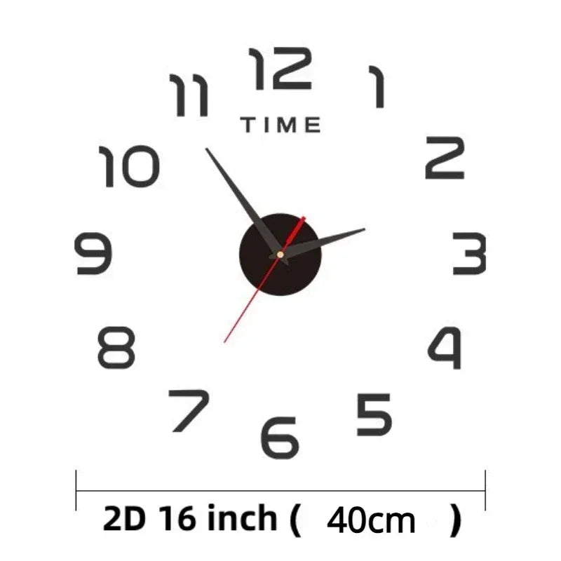 DIY Acrylic Wall Clock │ Frameless Mirror Decor │ Modern Living Room Clock