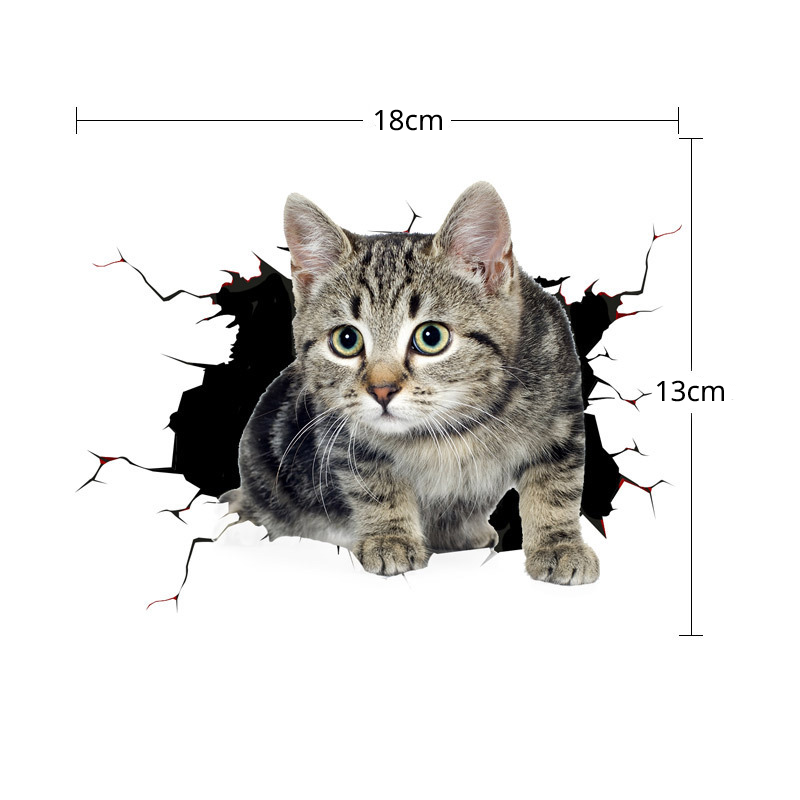 3D Cute Cat Car Sticker | Funny Peeking Vinyl Decal