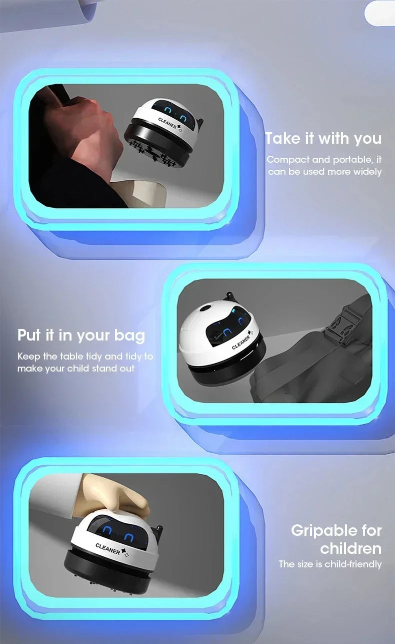 Mini Desk Vacuum – Portable USB Cleaner for Keyboard, Office & Car