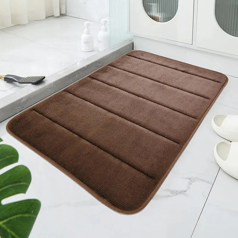 Quick Dry Bathroom Mat │ Soft Anti-Skid Bath Rug │ Modern Absorbent Floor Mat