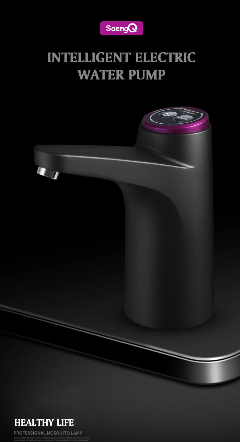 مضخة مياه كهربائية ذكية من ScenyQ – موزع مياه أوتوماتيكي قابل لإعادة الشحن عبر USB